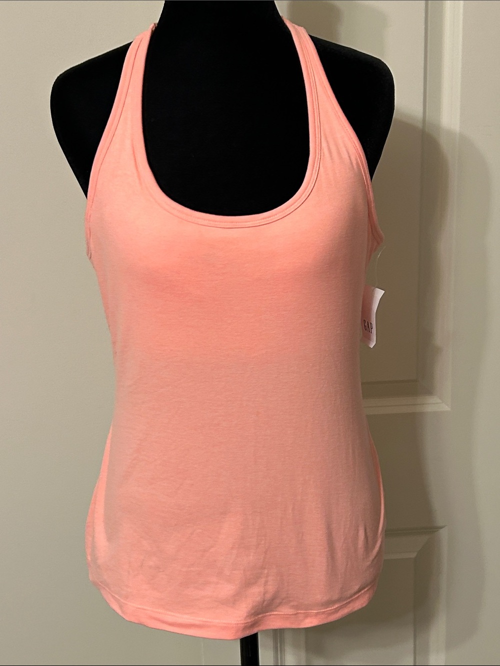 Gap Fit Brushed Tech Racerback Tank Top Workout Jersey in Peach